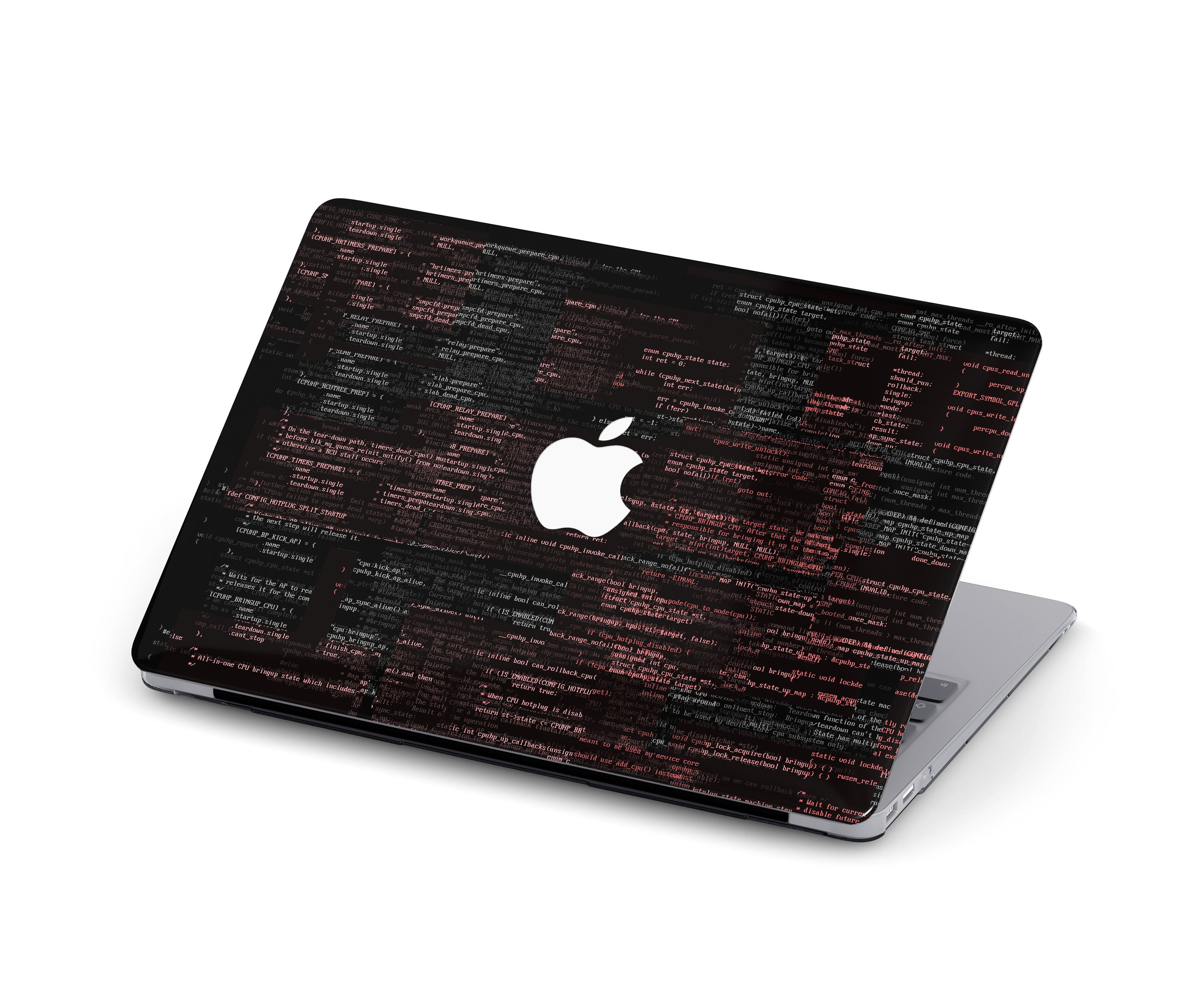 Coding Programming Code MacBook Air M4 Case Cyber Punk Retro Red Text ...