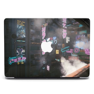Futuristic Macbook Air M4 Case Cyberpunk Cityscape Mac Pro 15 2025 Case Plastic Protection Macbook Pro 16 Case Night City Macbook Pro M4