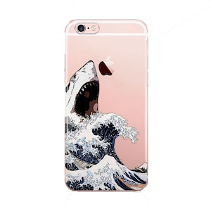 Jaws The Great Wave off Kanagawa Shark iPhone 14 Pro Max XR 15 Pro Case For Samsung S23 e Case Galaxy S9 Case For iPhone Case Google Pixel 9