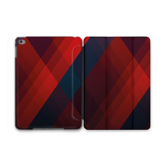 Black Red Stitched Art iPad Pro 12.9 11 Case Fresh Fashion Cloth