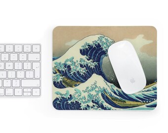 The Great Wave of Kanagawa Mouse Pad Office Decor Ocean Mouse Pad Desk Decor Computer Accessories Mouse Mat The Wave Japanese Art LLC72