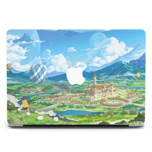 Flying Air Balloons Sky Art Macbook Colorful Case All Models Mac Air M4 M2 Fantasy Macbook Pro M4 15 16 Sky View Art Mac Pro 14 Plastic