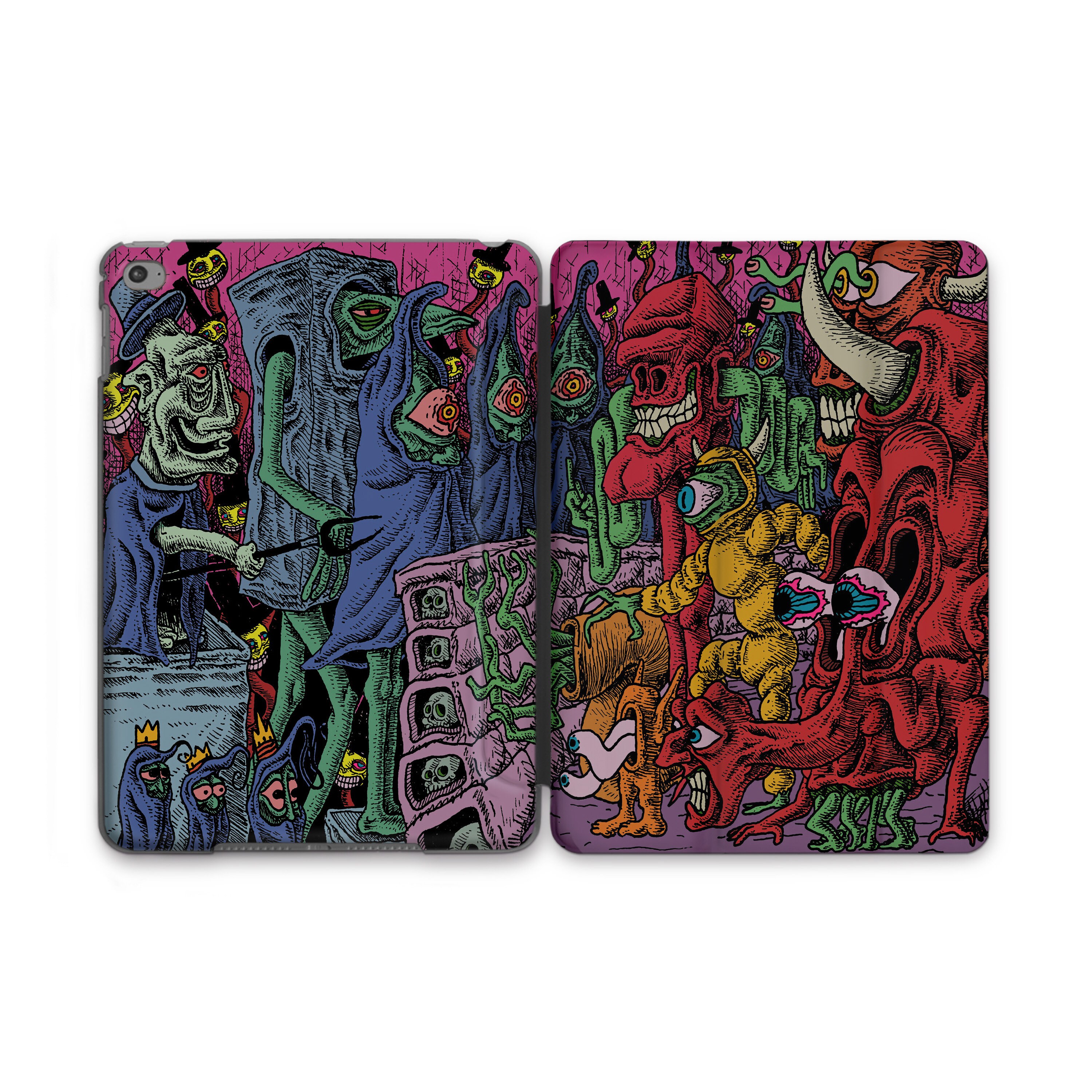 LSD Monsters Creepy Design iPad Air Case Plastic Screen