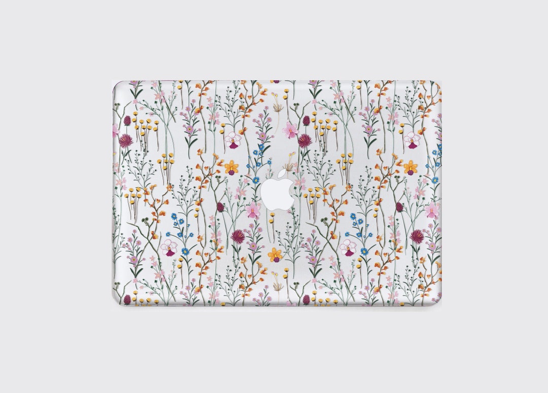 Funda protectora transparente con diseño divertido de flores
