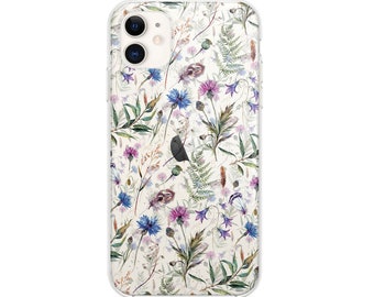 Clear Floral Art Design iPhone 14 Pro Max XR Case iPhone 15 Pro Case For Samsung S9 Case Galaxy Note 9 Case For iPhone Case Google Pixel 9