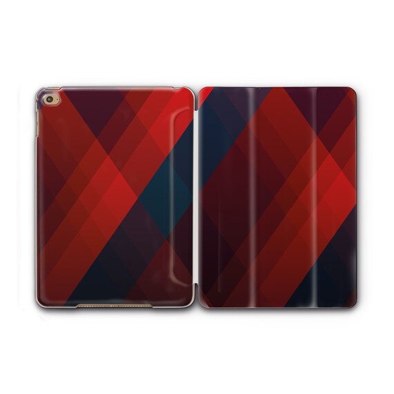 Black Red Stitched Art iPad Pro 12.9 11 Case Fresh Fashion