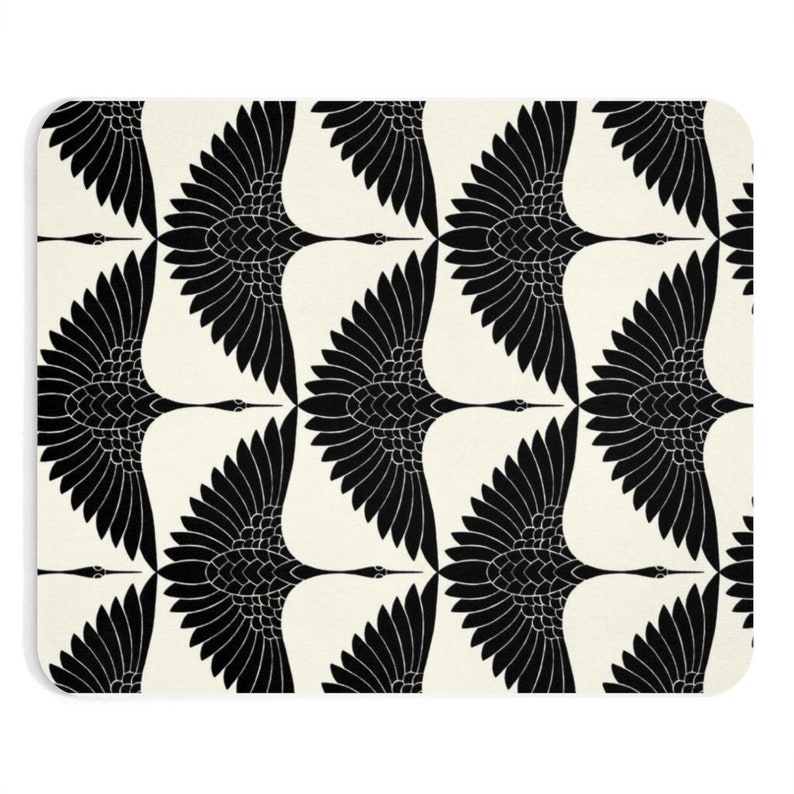 Mousepad Stoks Mousepad Bird Mousepad Cute Birds Black White Mouse pad Friends gift Desk Accessories Mouse mat Square Mouse Pad LLC95