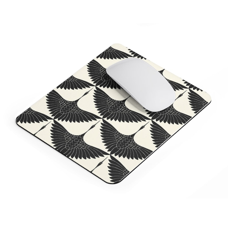 Mousepad Stoks Mousepad Bird Mousepad Cute Birds Black White Mouse pad Friends gift Desk Accessories Mouse mat Square Mouse Pad LLC95