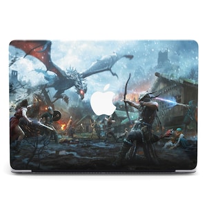 Fantasy Anime Fight Dragon Witch Plastic Hard Case Cover for MacBook M4 Pro Air M4 2025 Air M2 Pro 14 16 2023 Retina Shell Case Cover