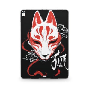 Kitsune Mask iPad Air 1 2 3 4 Case Back Cover Japanese Folk Design iPad Pro 10.9 10.5 Case Silicone Protection Anime iPad Pro 11 12.9 Case