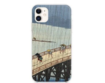 Etui na telefon z nadrukiem Hiroshige Sudden Shower Etui na iPhone'a XS Etui na iPhone'a XR Etui na iPhone'a 15 Pro Etui Google Pixel Etui Pixel 2 na Galaxy S9