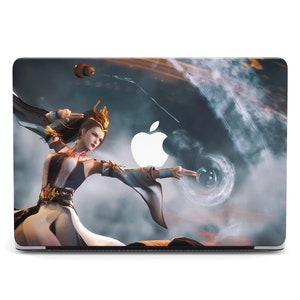 Wasser Magier Anime Mädchen Macbook Shot Krieger Gedruckt Fall Alle Modelle Mac Air M4 M2 Japanisch Manga Rosa Macbook Pro M4 15 16 Art Mac Pro 14