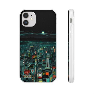 Night City iPhone 14 Plus Art Pixel Cyberpunk Phone Case iPhone 14 Pro Max Case  iPhone 14 Plus Samsung S23 Silicon Transparent Pixel 3 Case