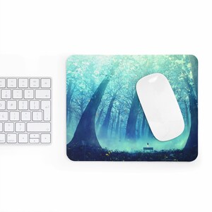 Enchanted Forest Mouse Mat Fantasy Landscape Mousepad Gify for Geek Mouse Rubber Mat Frozen Woods Mousemat Chill Atmosphere