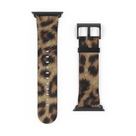 Leopard Fur Skin Apple Watch Band Girly Art Leo Design Faux