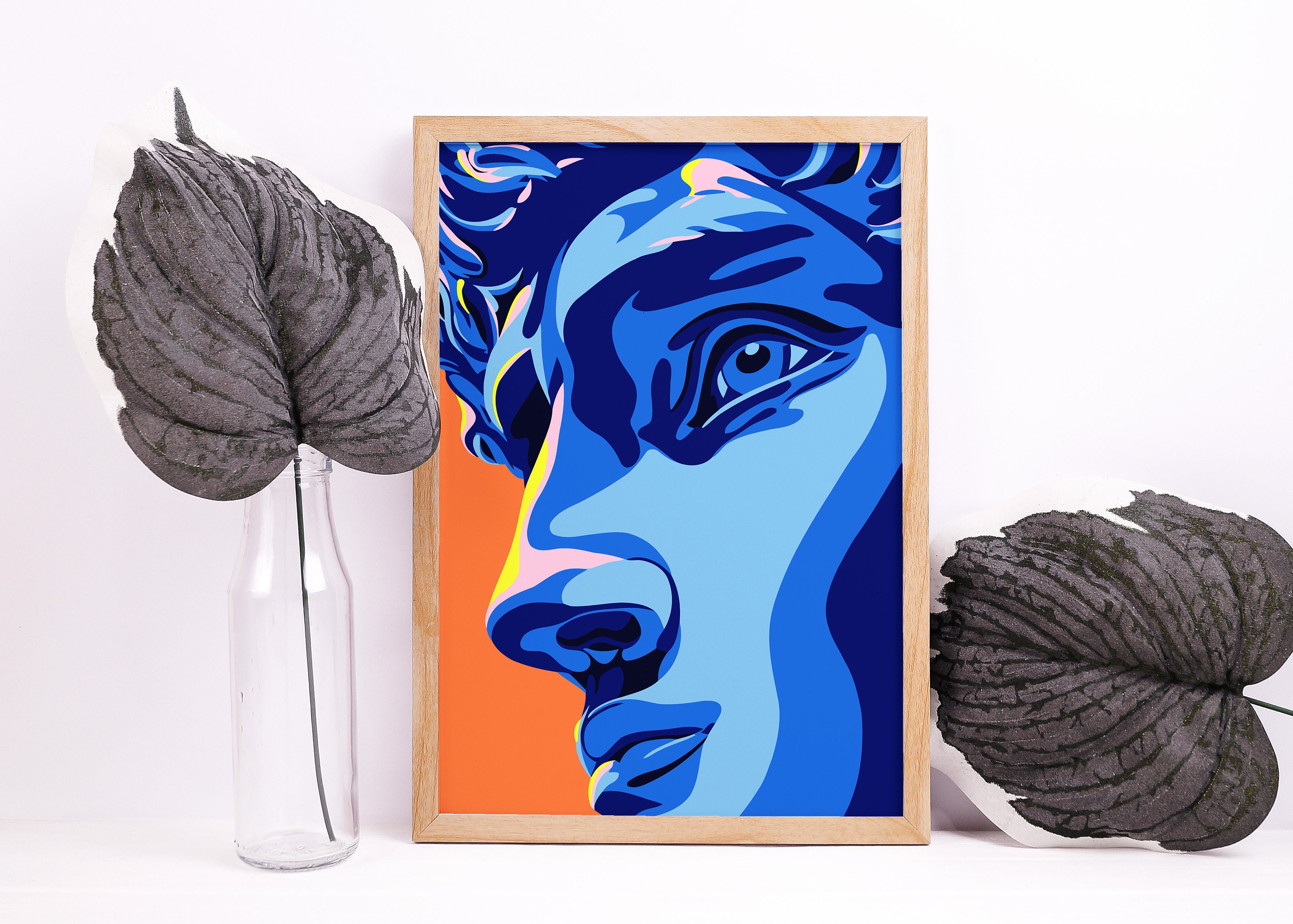 Greek Statue Paint by Numbers Digital Art Sculpture PBN Men Etsy Canada