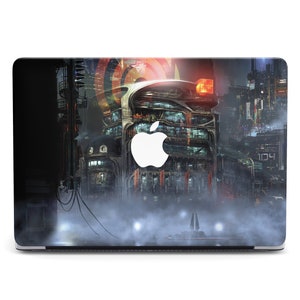 Futuristic Macbook Air M4 Case Cyberpunk Cityscape Mac Pro 15 2025 Case Plastic Protection Macbook Pro 16 Case Night City Macbook Pro M4