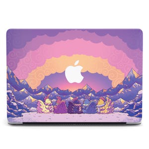 Funda rígida de plástico con diseño de gallinas de colores y puesta de sol, para MacBook M4 Pro Air M4 Air M2 Pro 14 16 2023 Retina Shell Case Cover