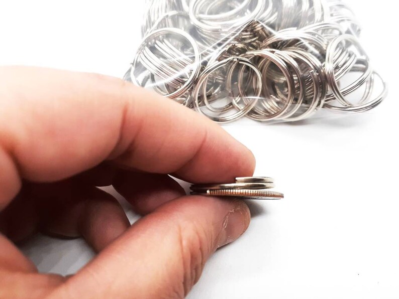 Silver Split Rings 1 inch Split Ring Bulk Keyring 100 Piece Keyring Keychain Keyring Key Ring Keyring Supplies 25.4 MM Split Ring