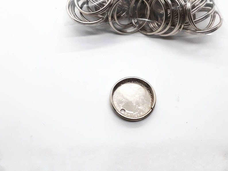 Silver Split Rings 1 inch Split Ring Bulk Keyring 100 Piece Keyring Keychain Keyring Key Ring Keyring Supplies 25.4 MM Split Ring