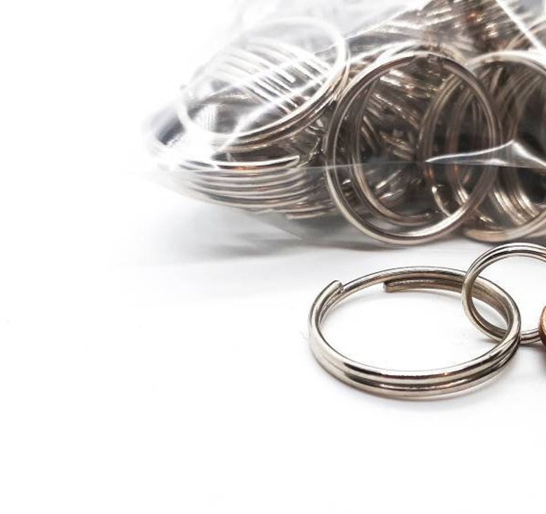 Silver Split Rings 1 inch Split Ring Bulk Keyring 100 Piece Keyring Keychain Keyring Key Ring Keyring Supplies 25.4 MM Split Ring