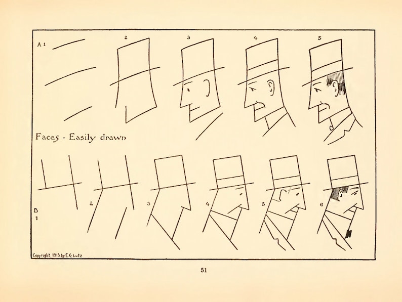 Vintage 1913 How to Draw Book by E.G. Lutz: Rare Find - Etsy