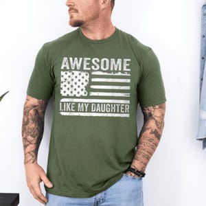 素敵な「Like My Daughter」アメリカシャツ、面白いメンズシャツ、娘へのプレゼント、トレンディな父の日ギフトTシャツ、夫への最高のプレゼント
