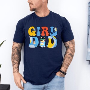 Retro Girl Dad Life Shirt, Funny Daddy and Daughter Tee, Father’s Day Gift T-Shirt, Cartoon Family Matching Shirt, Cool Dad Shirt