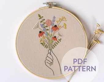 A Bouquet of Happiness - PDF Embroidery Pattern