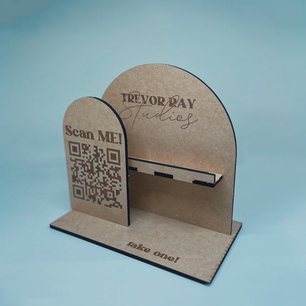 Customizable Business Card and marketing Arch Display with shelf