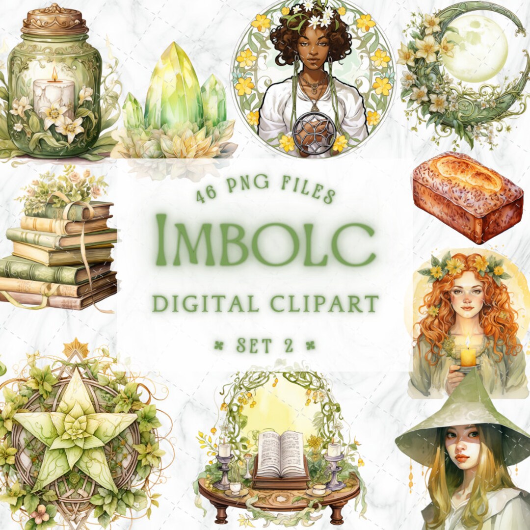 Imbolc Set 2 Acuarela Clip Art PNGs Pagan Wiccan Celtic Witchy Neopagan ...