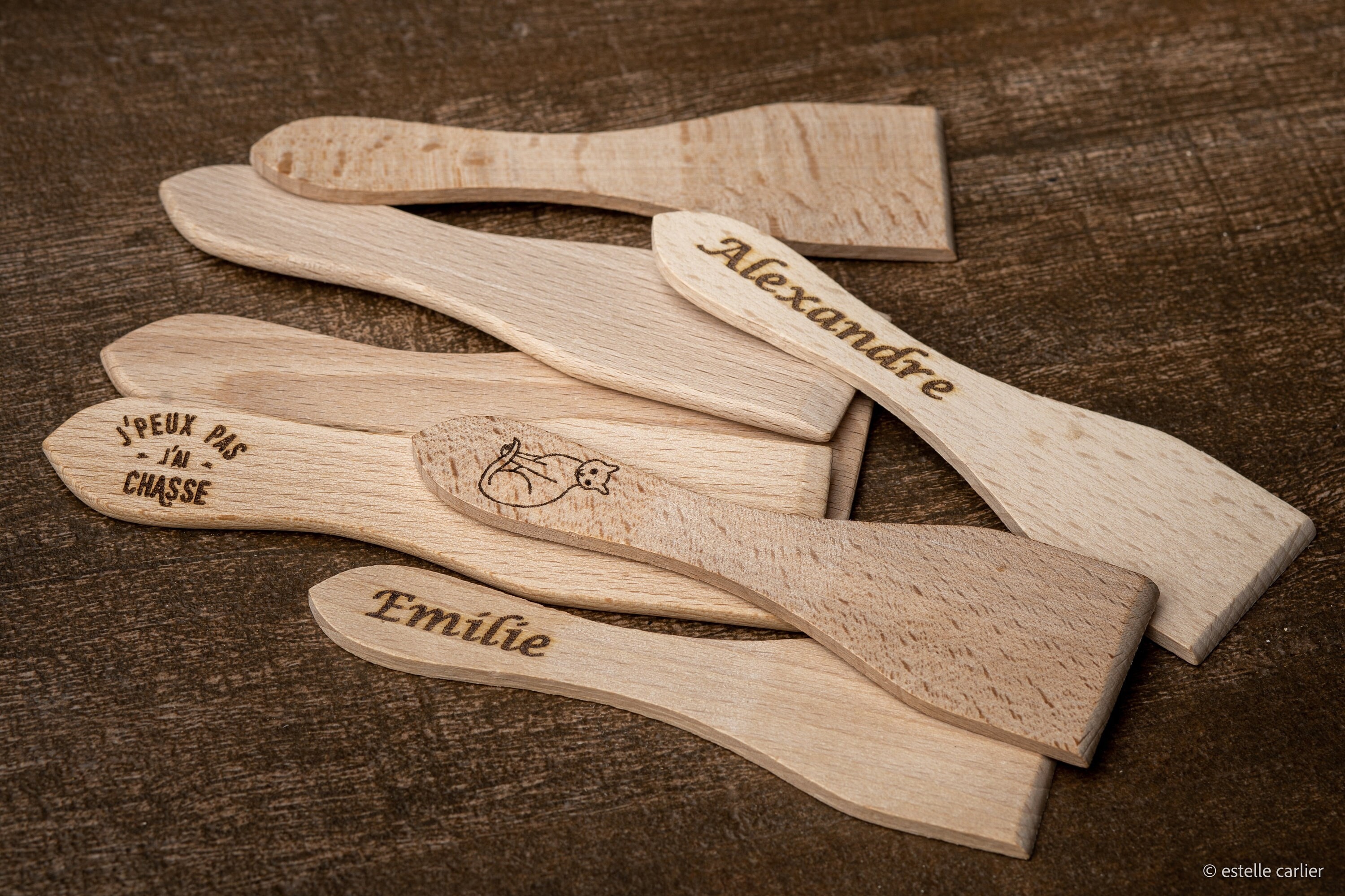 Spatules Raclette Gravées à Personnaliser A L'unite