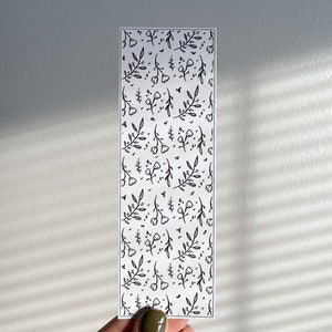 Vintage floral bookmark aesthetic, neutral image 3