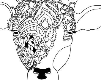 Download Deer mandala | Etsy