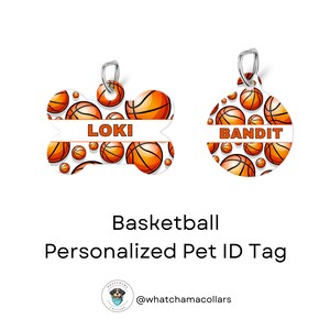 Basketball Dog Name Tag Cat ID Tag Name Tag for Dog Collar Pet ID Tag Customized Name Tag for Pets Cat Collar Tag Personalized Tag for Pets