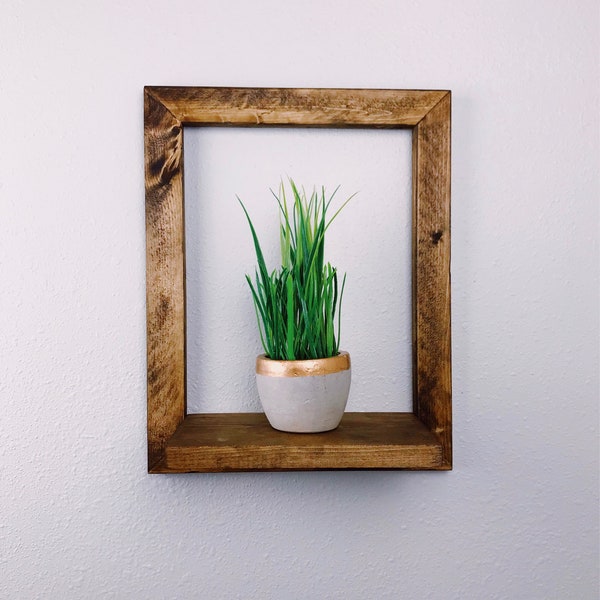 Plant Shelf - Framed Shelf - Wall Shelf - Hanging Shelf - Home Decor - Shelf - Plant Holder - Wall Decor - Succulent Shelf - Wall Art