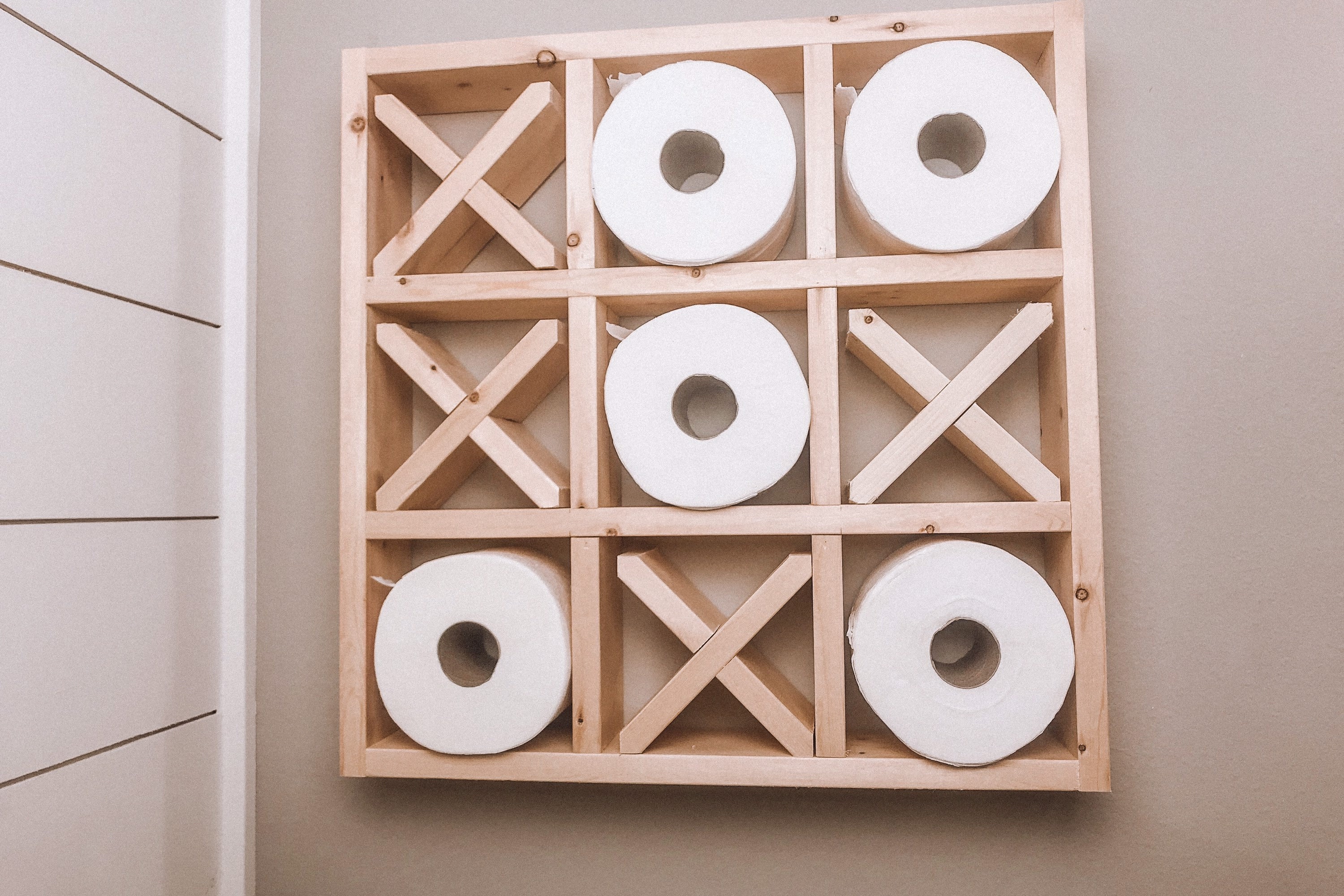 Tic Tac Toe Toilet Paper Holder Tic Tac Toe Wall Decor Etsy Canada