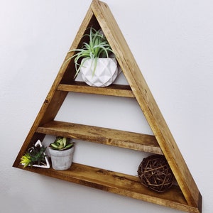 Triangle Shelf Shelf Shelves Triangle Wall Decor Succulent Shelf Succulent Shelves Modern Wall Decor Home Decor Wall Art image 5