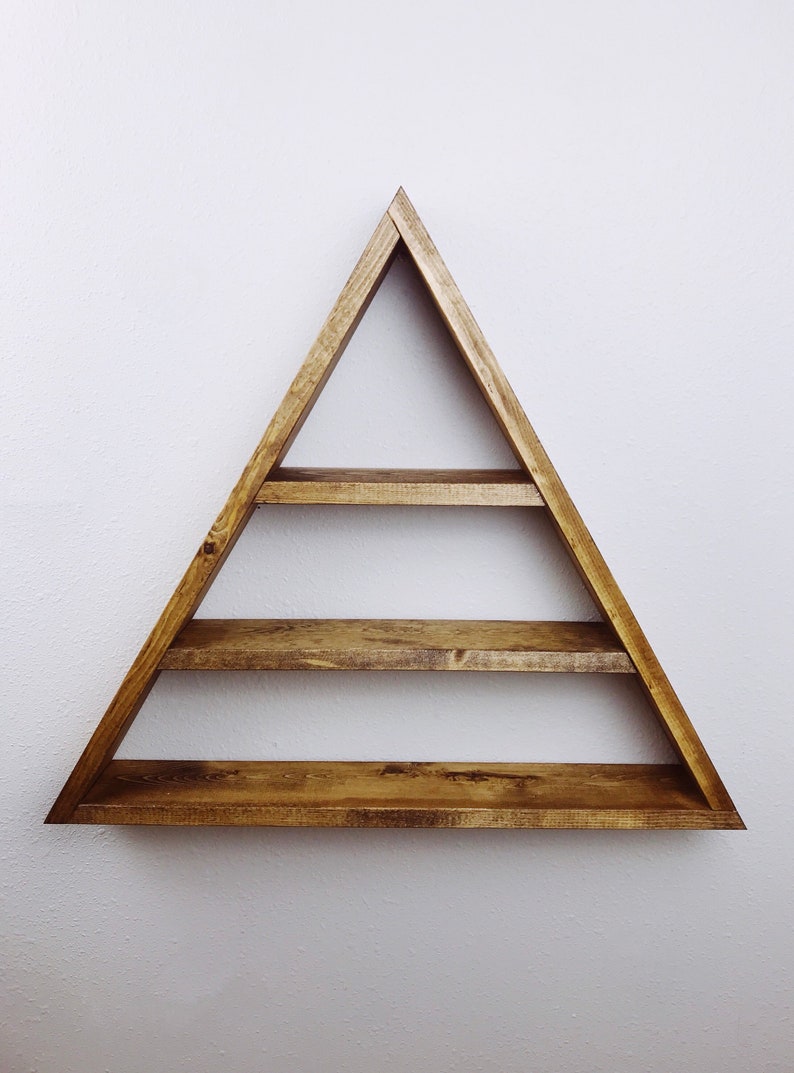 Triangle Shelf Shelf Shelves Triangle Wall Decor Succulent Shelf Succulent Shelves Modern Wall Decor Home Decor Wall Art image 3