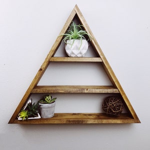 Triangle Shelf Shelf Shelves Triangle Wall Decor Succulent Shelf Succulent Shelves Modern Wall Decor Home Decor Wall Art image 4