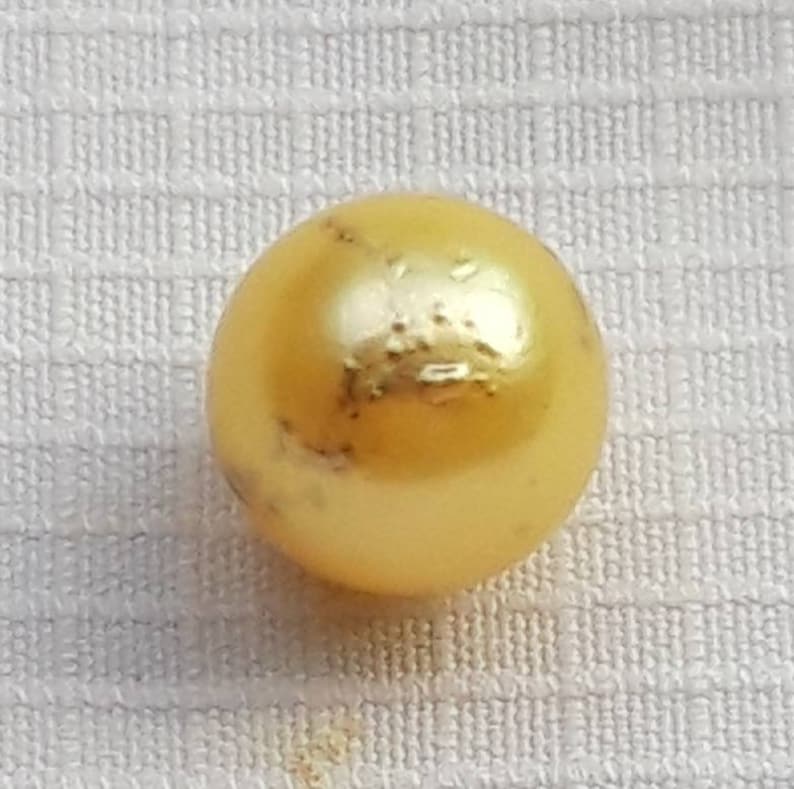 Loose Pearl yellow Baroque Pearl Near Around South Sea Pearl Natural Jewelry Supply for Pendant or Ring Xl Size