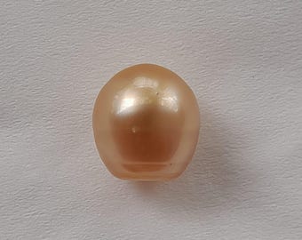 11mm ゴールデンセミバロック南洋真珠、真珠1個、ルース南洋真珠