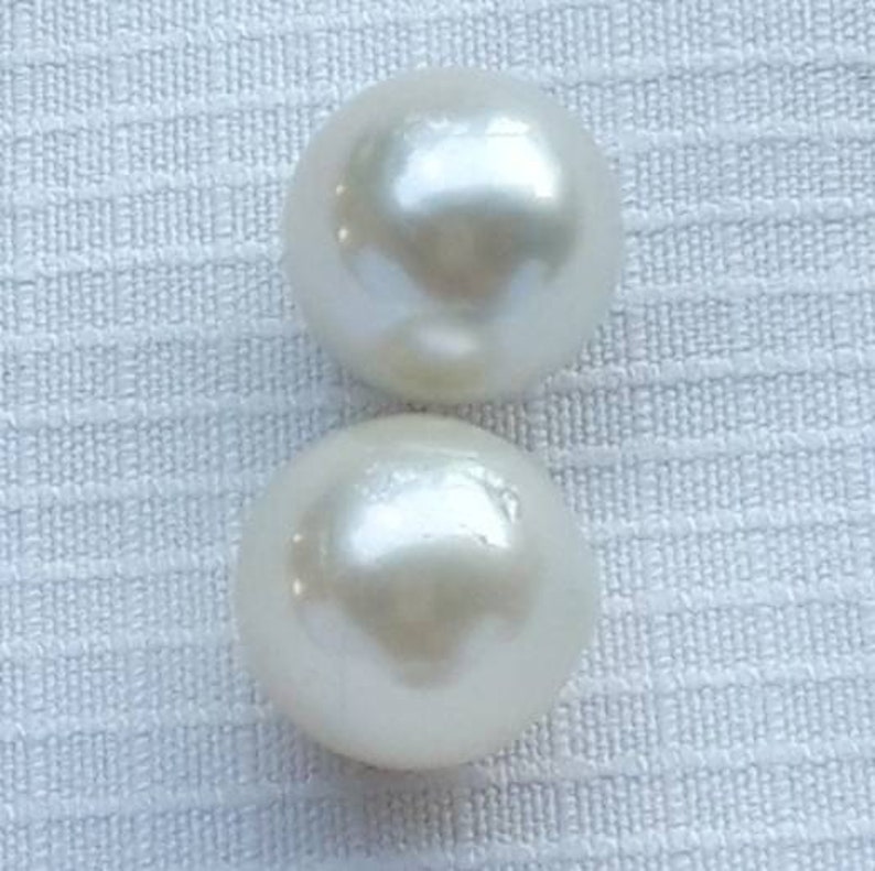 Jewelry Supply White Pearl Loose Pearl Near Round South Sea Pearl