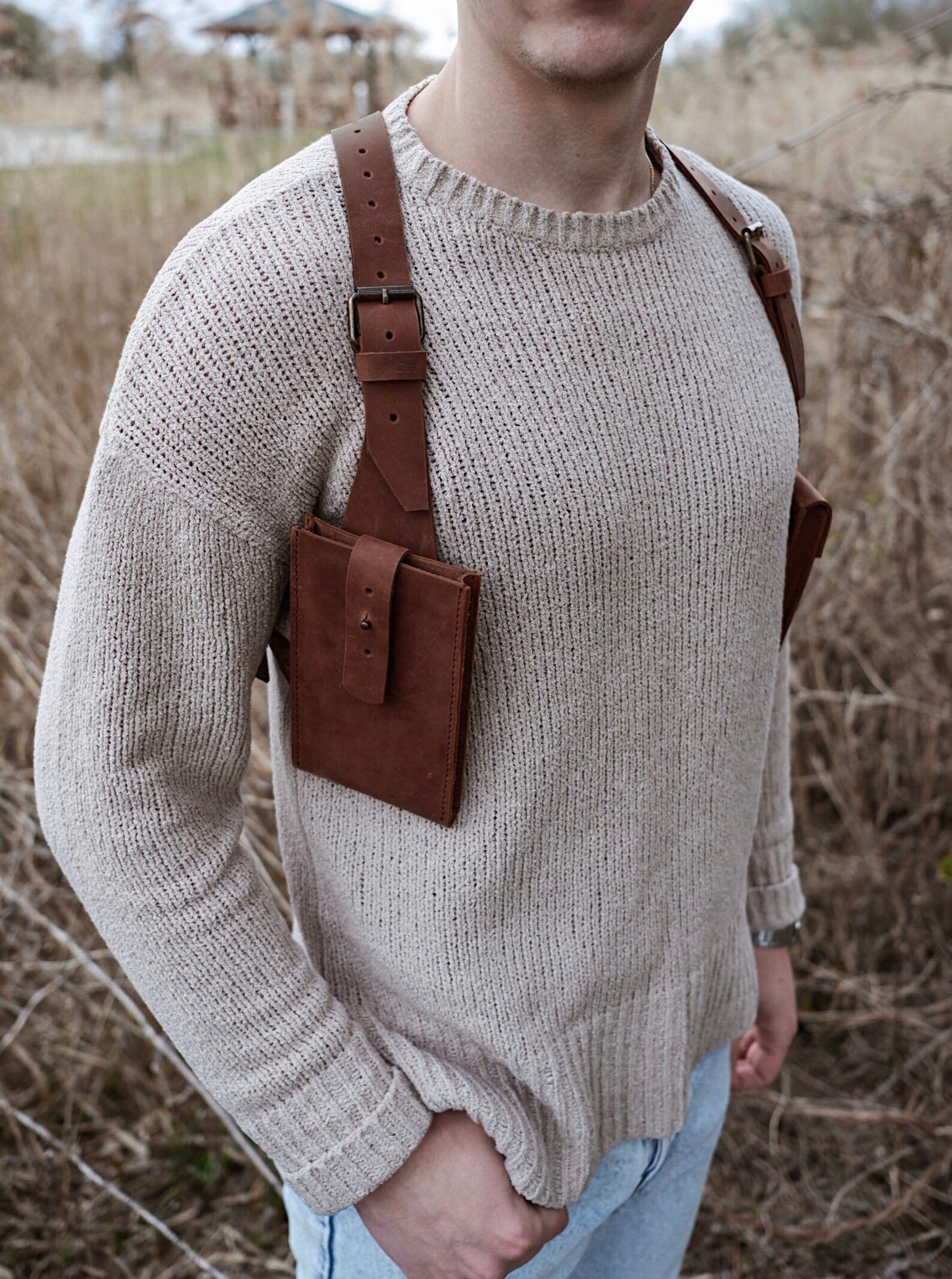 Leather Holster Bag Shoulder Holster Bag Etsy UK