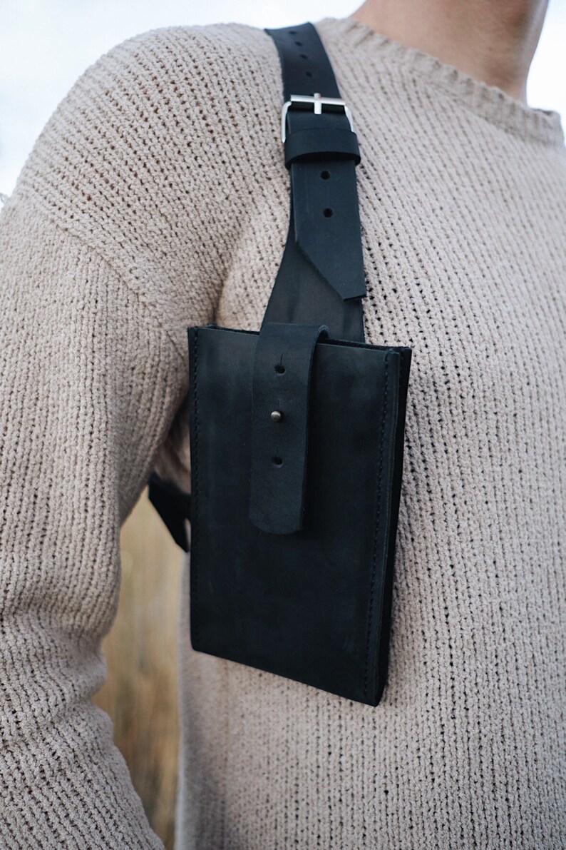 Leather holster bag Leather shoulder holster bag Etsy