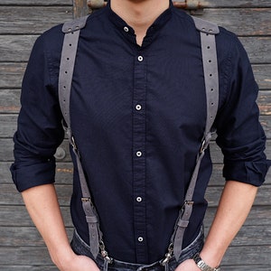 Suspenders Men Leather Suspenders Personalization - Etsy