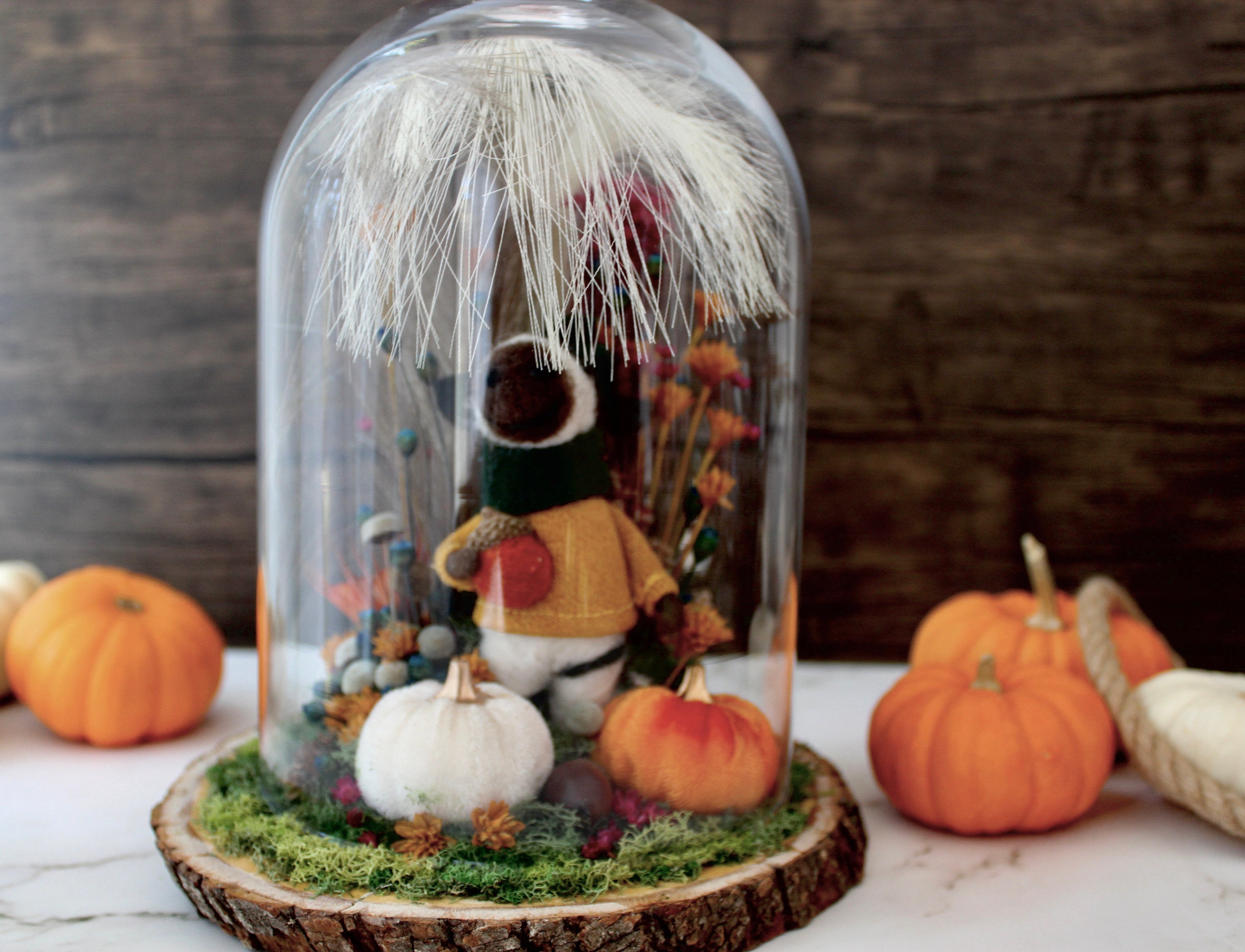Glass Cloche | Bell Jar | Dried Flower Cloche | Cow Decor | Fall Decor ...