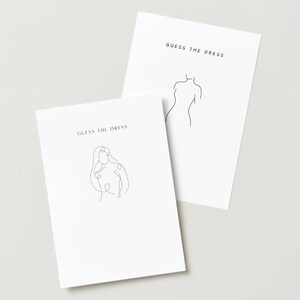 Guess the dress downloadable bridal party game | bachelorette activity