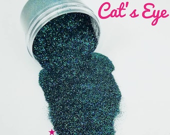 Cat's Eye - Glitter - Green Glitter - Ivy Green Glitter - Polyester Glitter - Tumbler Glitter - Glitter for Resin - Glitter for Slime