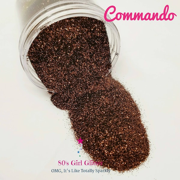 Commando - Glitter - Brown Glitter - Chocolate Brown Metallic Glitter - Chocolate Brown Ultra Fine Glitter - Scrapbooking - Tumbler Supplies